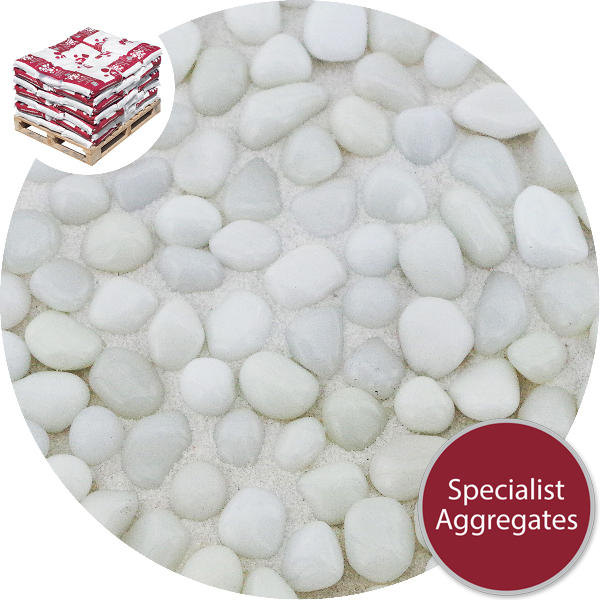 Glass Pea Gravel - Opaque White